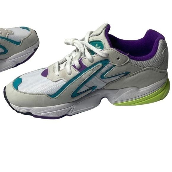 Adidas Yung 69 Chasm J White Purple 6.5 Youth Kids 90s Womens Chunky Y2K Green - Picture 9 of 9